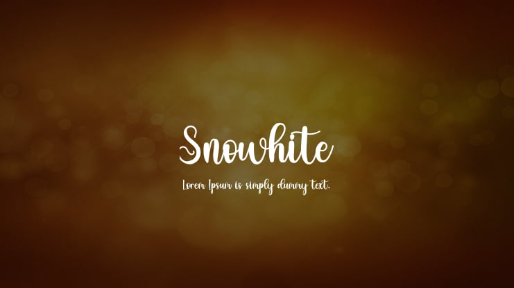 Snowhite Font