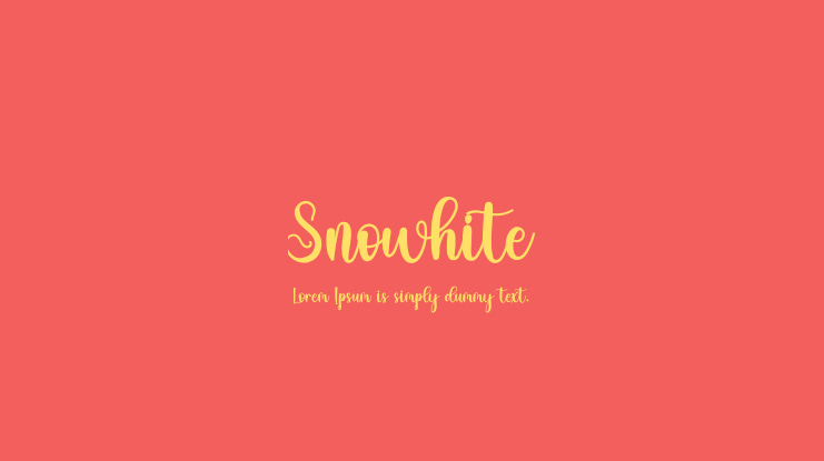 Snowhite Font
