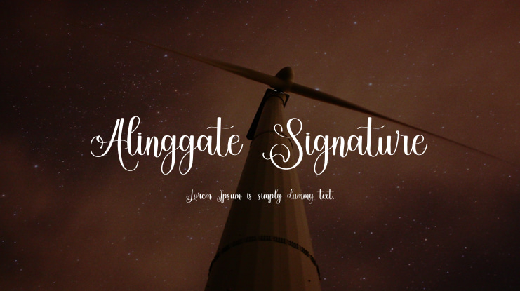 Alinggate Signature Font