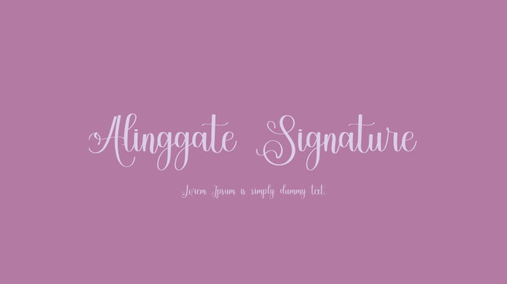 Alinggate Signature Font