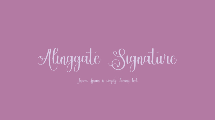 Alinggate Signature Font