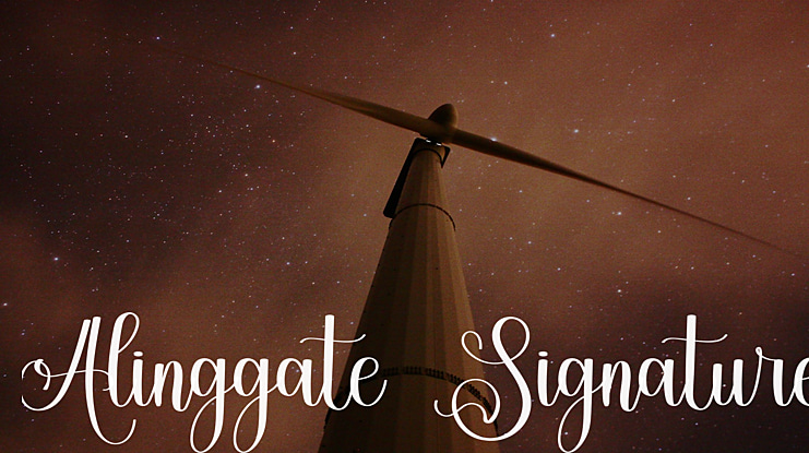 Alinggate Signature Font