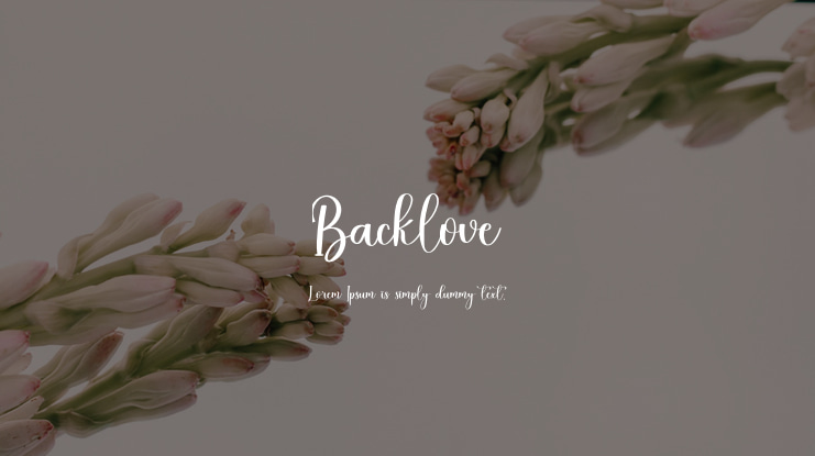 Backlove Font