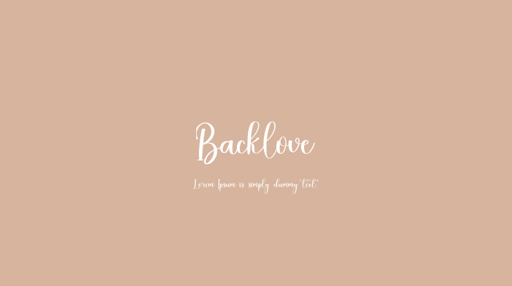 Backlove Font