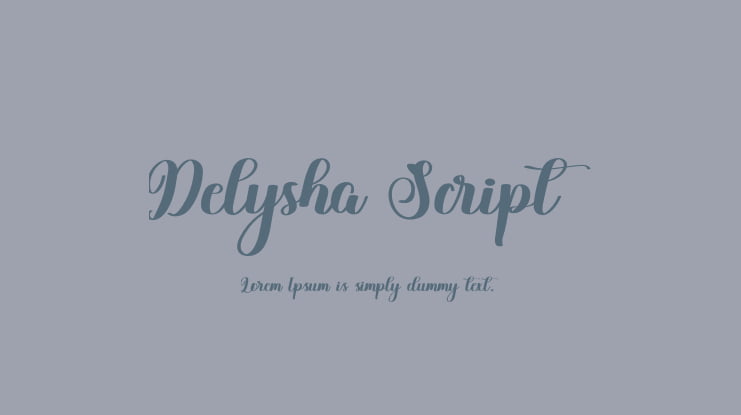 Delysha Script Font