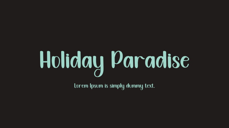 Holiday Paradise Font