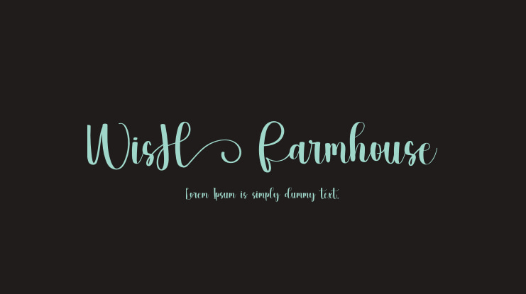 WisH Farmhouse Font
