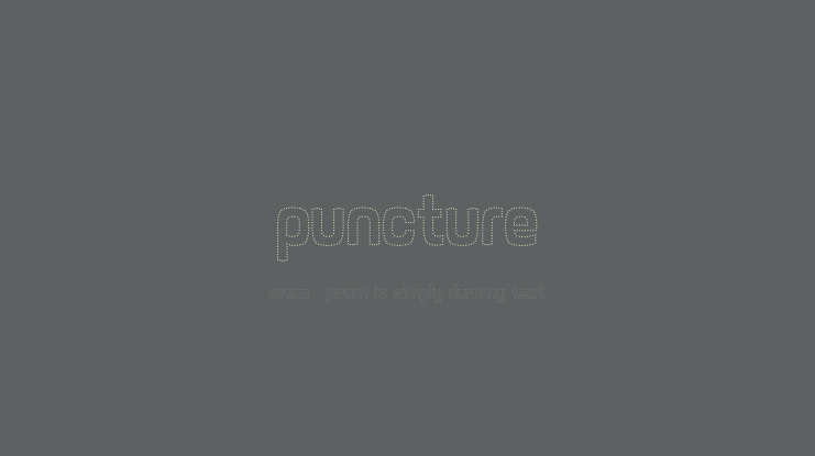 puncture Font