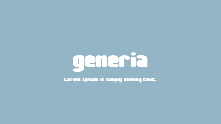 generia Font
