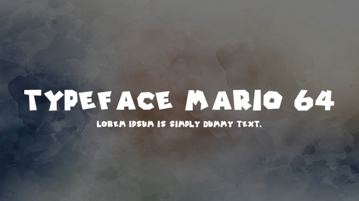 Typeface Mario 64 Font