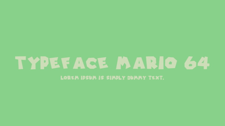Typeface Mario 64 Font