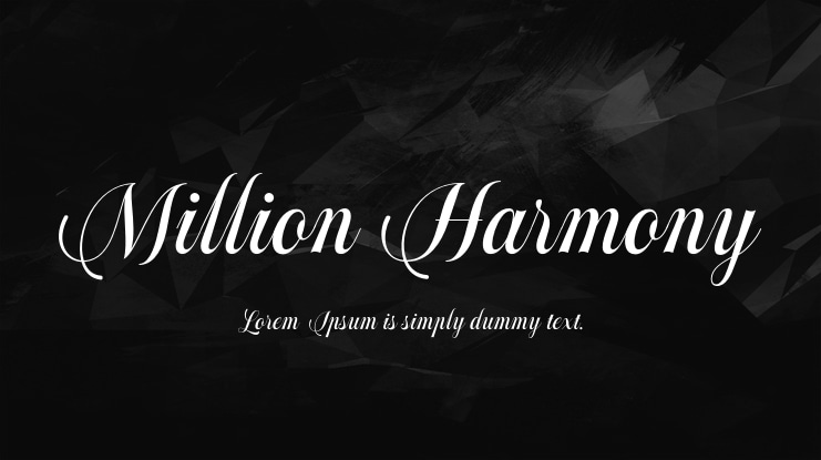 Million Harmony Font