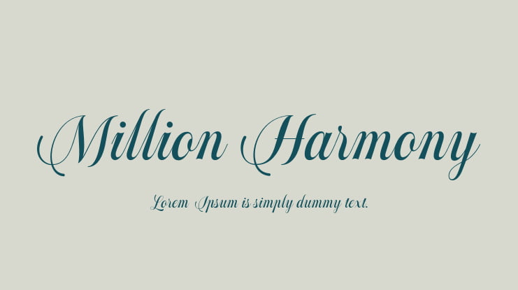 Million Harmony Font