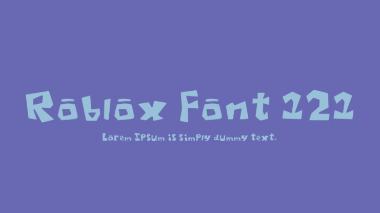 Roblox Font 121