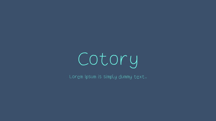 Cotory Font