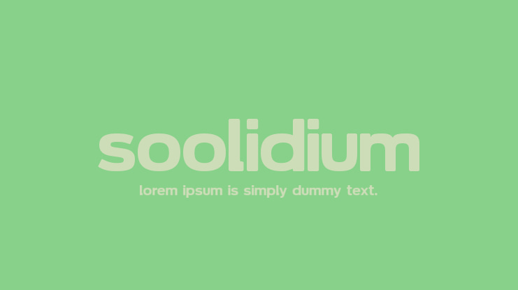 Soolidium Font