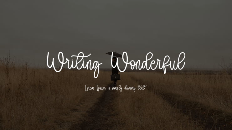 Writing Wonderful Font