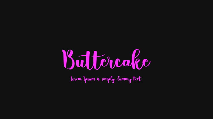 Buttercake Font