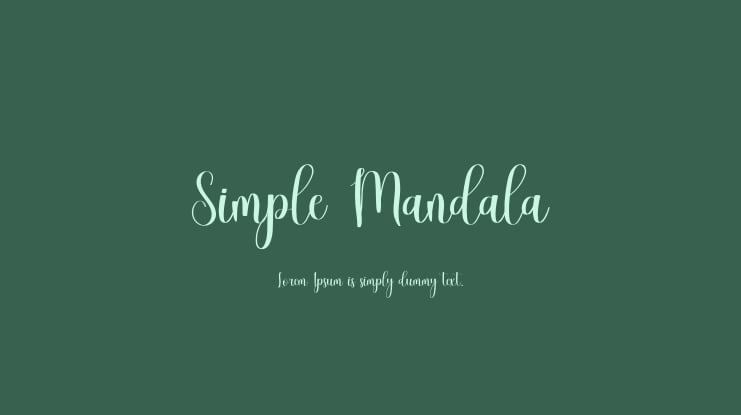 Simple Mandala Font