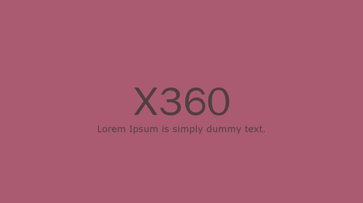 X360 Font