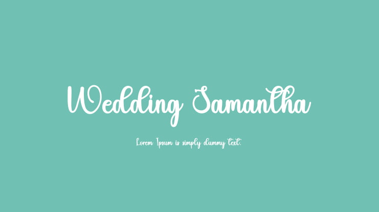 Wedding Samantha Font