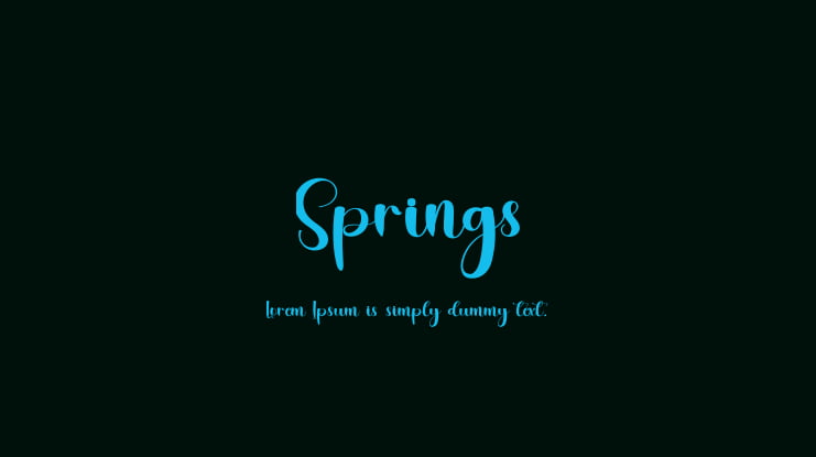 Springs Font