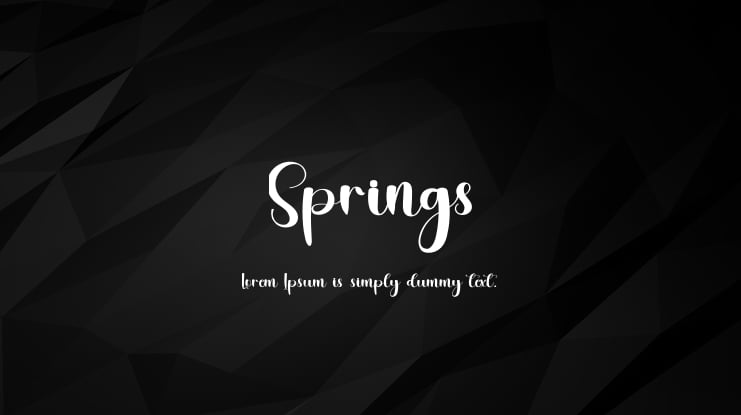 Springs Font