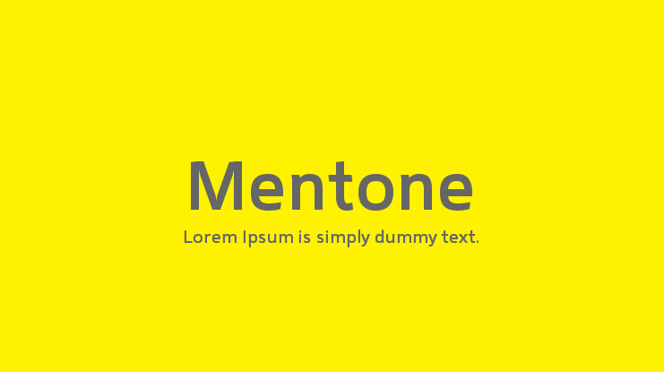Mentone Font