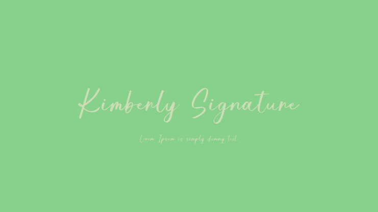 Kimberly Signature Font