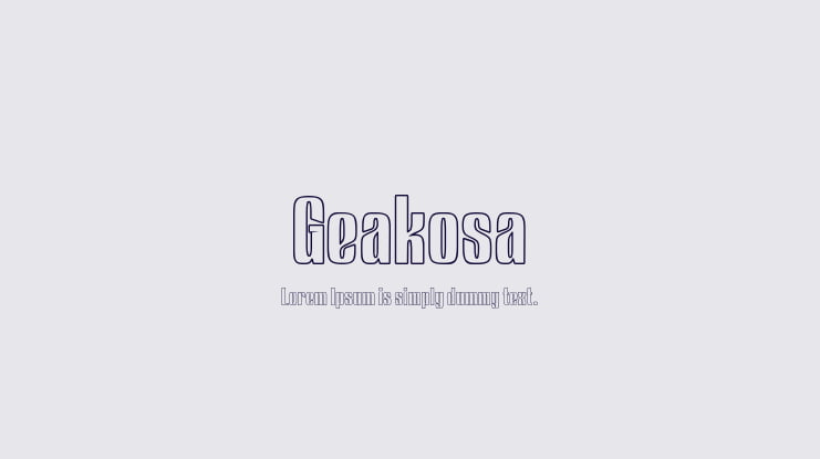 Geakosa Font