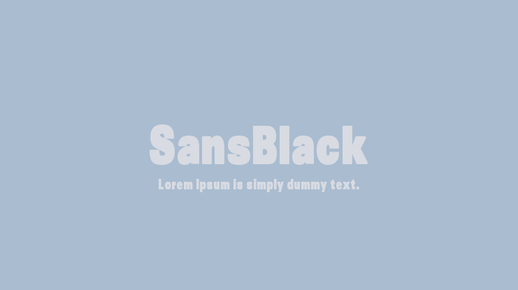 SansBlack Font Family