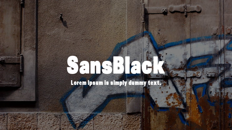 SansBlack Font Family