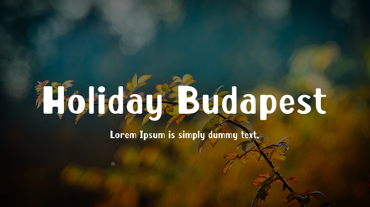 Holiday Budapest Font