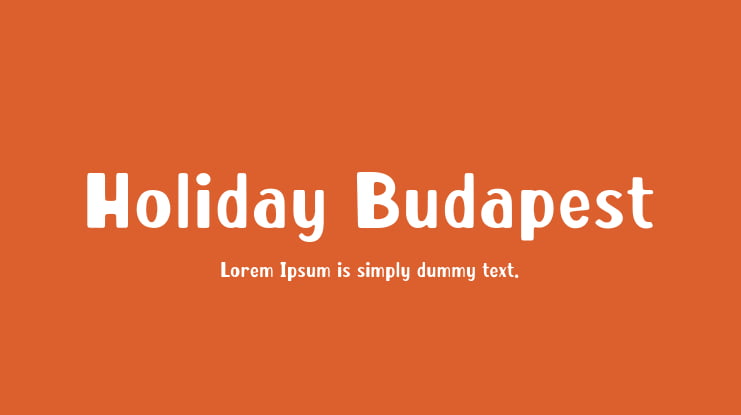 Holiday Budapest Font