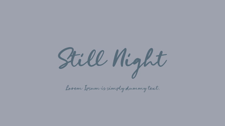 Still Night Font