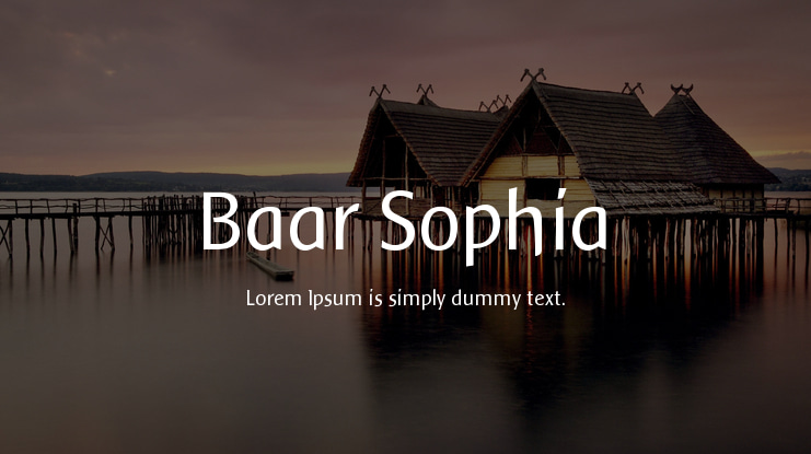 Baar Sophia Font