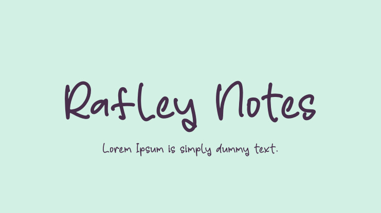 Rafley Notes Font