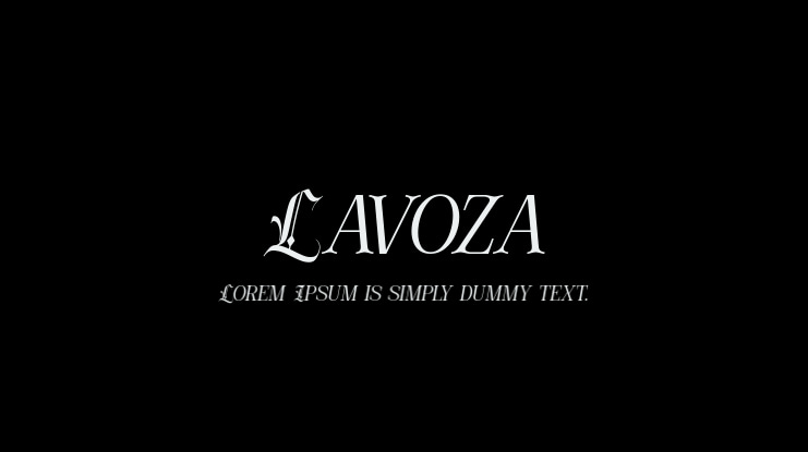 Lavoza Font