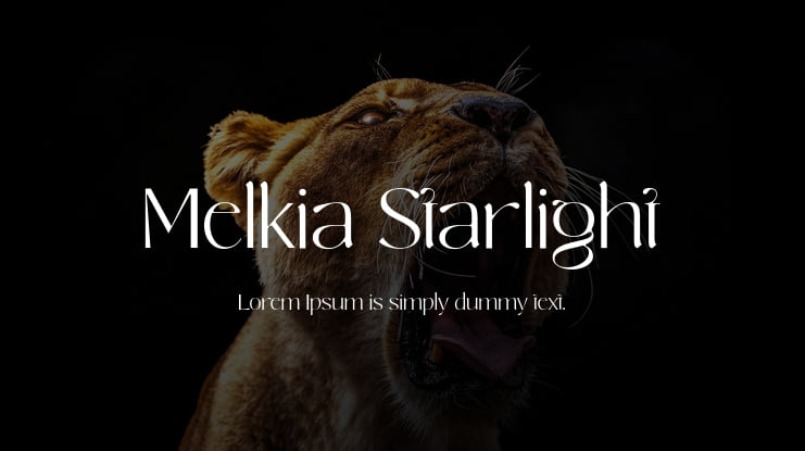 Melkia Starlight Font