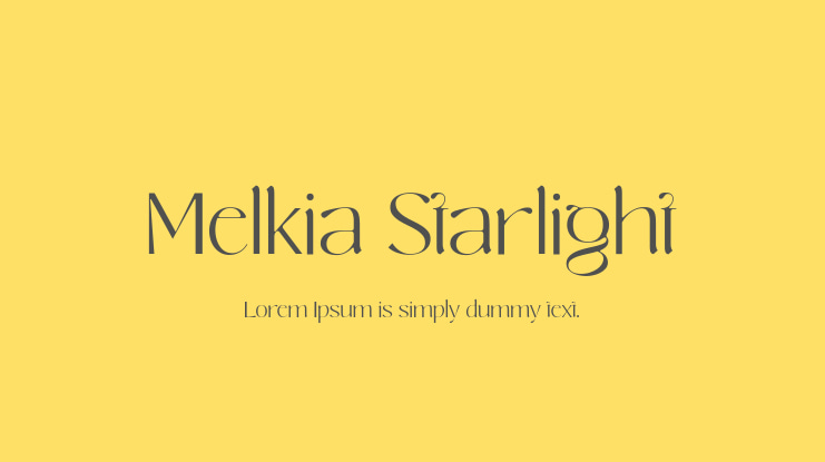 Melkia Starlight Font