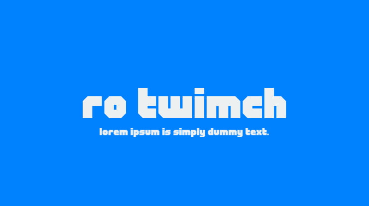 RO twimch Font