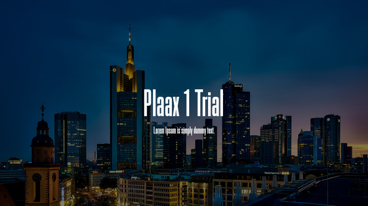 Plaax 1 Trial Font Family