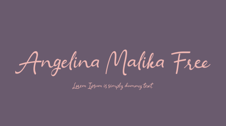 Angelina Malika Free Font