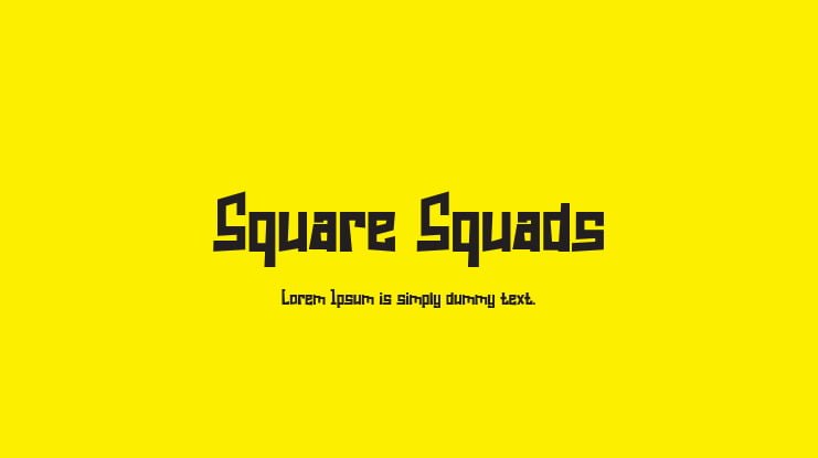 Square Squads Font
