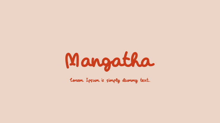 Mangatha Font