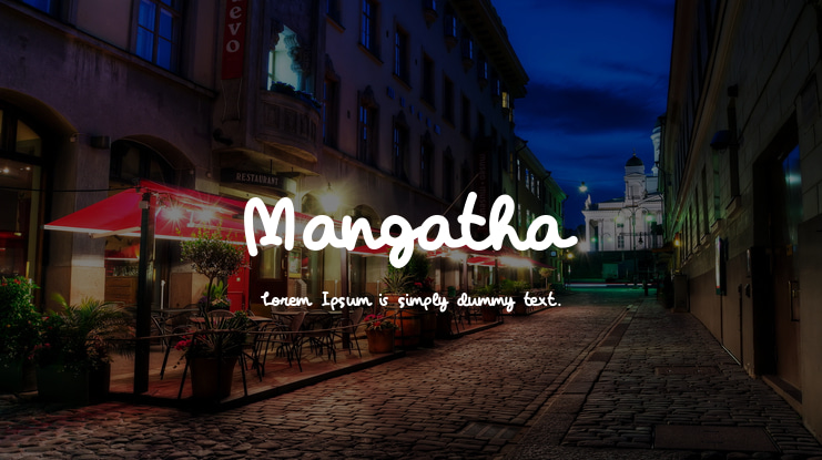 Mangatha Font