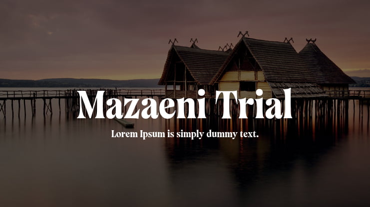 Mazaeni Trial Font Family