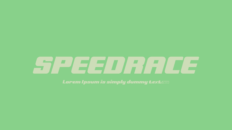 SPEEDRACE Font