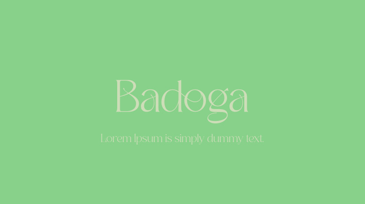 Badoga Font