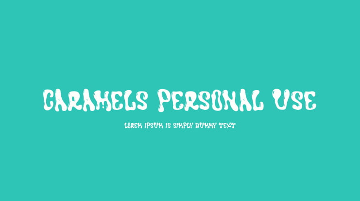 CARAMELS PERSONAL USE Font
